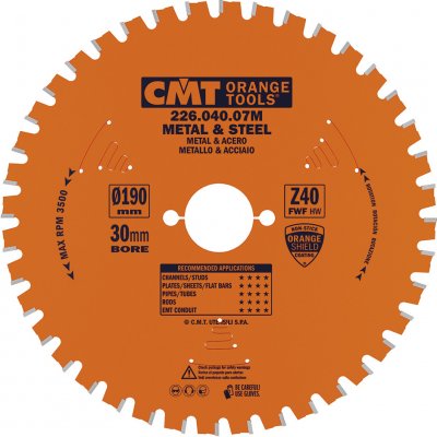 CMT Industrial Pilový kotouč na železo D190x2,0 d30 Z40 HM – Zboží Dáma