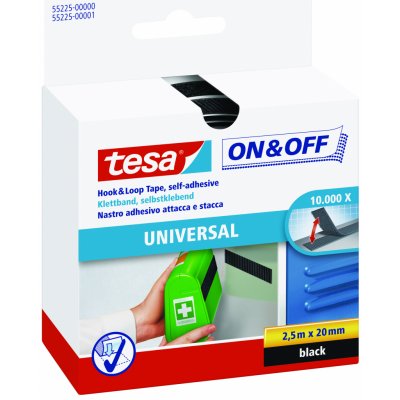 tesa® On & Off suché zipy Samolepicí pás pro univerzání použití Barva: bílá, Rozměr: 2,5 m : 20 mm – Zboží Dáma