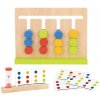 Dřevěná hračka Tooky Toy logická hra barvy 30 vzorů 18 ks