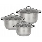Rossner Sada hrnců Hrnce ocel 6 ks 18/20/22 cm – Zboží Dáma