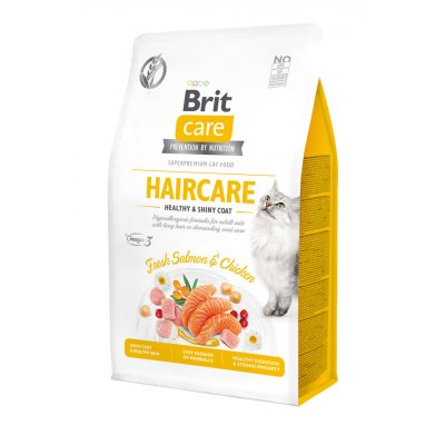 Brit Care Cat Grain-Free Haircare Healthy & Shiny Coat 0,4 kg – Zboží Mobilmania