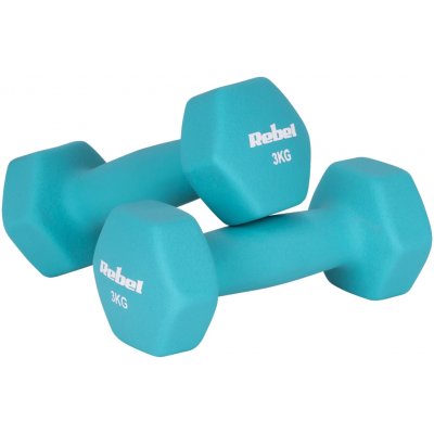 Rebel RBA-2330-3 Neoprenové litinové HEX činky 2 x 3 kg – Zboží Dáma