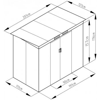 IWHome Zeus 2A 2,43 m² antracit IWH-10230005