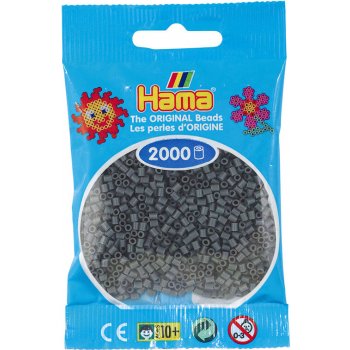 HAMA MINI zažehlovací korálky - TMAVĚ ŠEDÉ - 2 000 ks