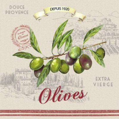 ubrousek 33 x 33 cm olivy – Zboží Dáma