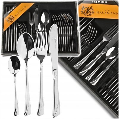 PŘÍBORY SADA PŘÍBORŮ SOUPRAVA 24 ks pro 6 osob KING+ DÁRKOVÁ KRABIČKA LESK – Hledejceny.cz