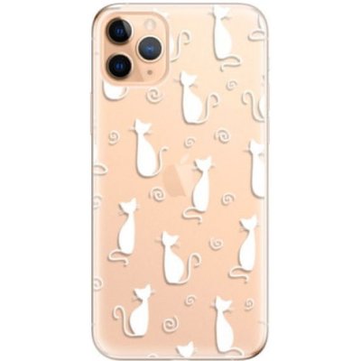 iSaprio Cat pattern 05 - white Apple iPhone 11 Pro Max