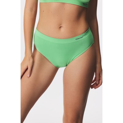 Gina dámské kalhotky klasické širší bok bezešvé jednobarevné Bamboo PureLine 00019P sv. zelená – Zboží Mobilmania