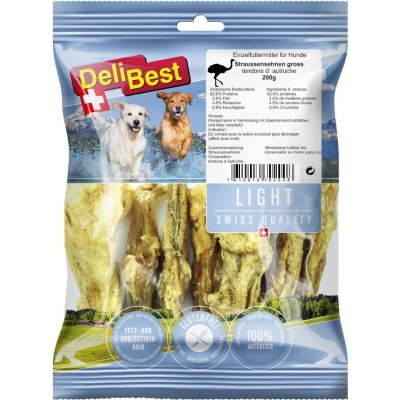 DeliBest Light tyčinky pštrosí šlachy 200 g