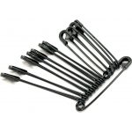 Černé spínací špendlíky č. 5 - 12 ks - rozměr 1 cm x 6 cm – Sleviste.cz