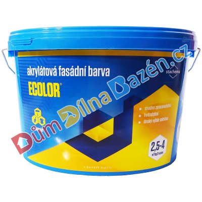 Stachema Ecolor akrylátová fasádní barva bílá 7,5 kg – Sleviste.cz