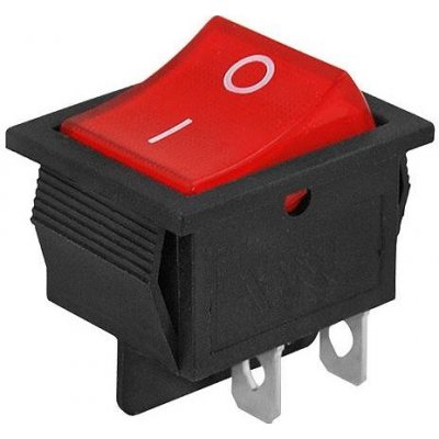 Vypínač kolébkový 250V/15A ON-OFF červený STV01 | Zboží Auto