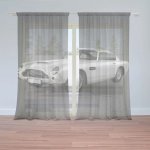 Sablio Záclony Aston Martin Tmavé pozadí: 2ks 150x250cm – Hledejceny.cz