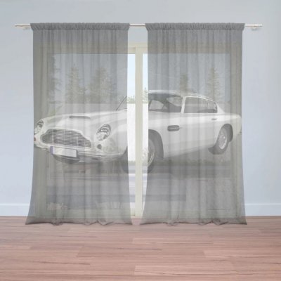 Sablio Záclony Aston Martin Tmavé pozadí: 2ks 150x250cm – Hledejceny.cz