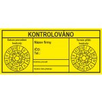 KONTROLOVÁNO s datumovkou 25-30 samolepící vinylová fólie 45x100mm žlutá – Zboží Dáma