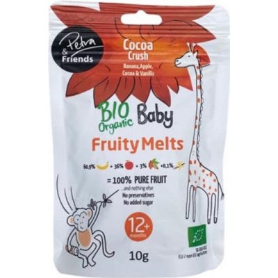 Petra & Friends Ovocné smoothie kousky sušené mrazem banán, jablko, kakao a vanilka BIO 10 g – Zboží Dáma