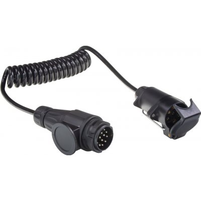 Prodlužovací kabel 2 m spirálový, 1x zástrčka 13pin, 1x zásuvka 7pin, 12V | Zboží Auto