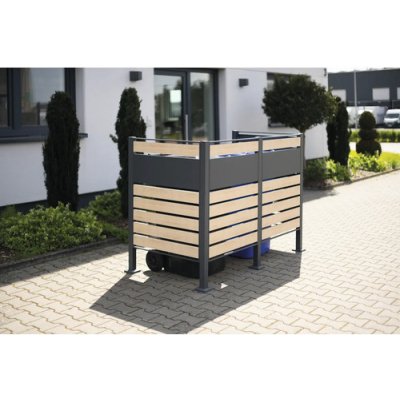 Westmann Planum 2 plechový 170 x 90 x 120 cm dřevo antracit – Zboží Mobilmania