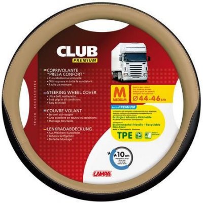 Club Premium Potah na volant 42-44 cm černý- béžový