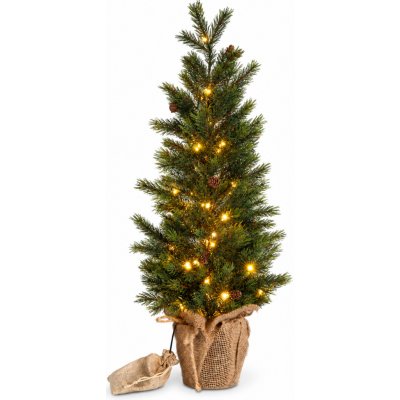 Aga Umělý vánoční stromek v květináči 70 cm zasněžený s LED osvětlením – Hledejceny.cz