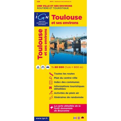 Toulouse & okolí 1:80t mapa