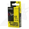 Etiketa Casio černý tisk/žlutý podklad, 8m, 12mm XR-12YW1