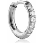 Troli Ocelová kruhová single náušnice se zirkony VHLLE2008S – Sleviste.cz