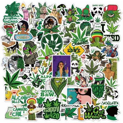 HHCZONE.CZ Nálepky Weed/Cannabis 10ks – Zboží Mobilmania