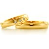 Prsteny Savicki Snubní prsteny žluté zlato půlkulaté 10003 4 ZKC