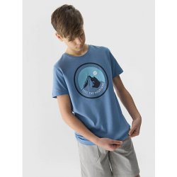 4F Chlapecké triko z organické bavlny modrá