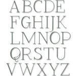 Sizzix Abeceda vyřezávací kovová šablona Thinlits 1ks – Zboží Dáma