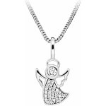 Silver Cat Stříbrný náhrdelník andělíček se zirkony SC643 – Hledejceny.cz