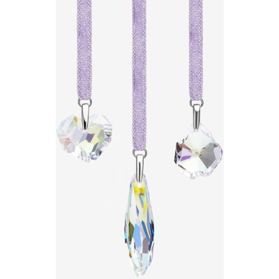 Preciosa Skleněná ozdoba Třpytivý ornament mix tvarů z českého křišťálu Preciosa sada 3 ks – Hledejceny.cz