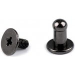 Sedlářský nýt šroubovací Ø4 mm - nikl černý (50 pár) – Zboží Dáma