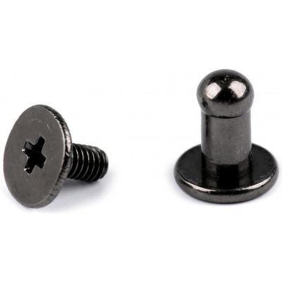 Sedlářský nýt šroubovací Ø4 mm - nikl černý (50 pár) – Zboží Dáma
