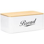 Chlebník s bambusovým víkem SPRINGOS KI0165 bílý – Zboží Dáma