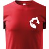Dětské tričko dětské tričko Srdce kůň 2, červená