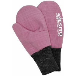 Esito Zimní palcové rukavice softshell s beránkem Antique Pink - antique pink