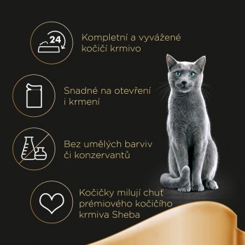Sheba pro dospělé kočky šťavnatý výběr ve šťávě 12 x 85 g