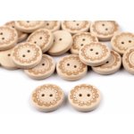 Knoflík dřevěný dekorační Květ 20mm – Hledejceny.cz