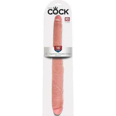 King Cock 16 Tapered realistické dvojité dildo 41 cm přírodní – Hledejceny.cz