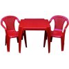 Dětský stoleček s židličkou Ipae sada červená 2 židličky a stoleček