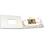 Fotokniha levně. Vaše nejlepší foto kniha A4 šířku v barvě modré - motiv kytičky – Zboží Živě