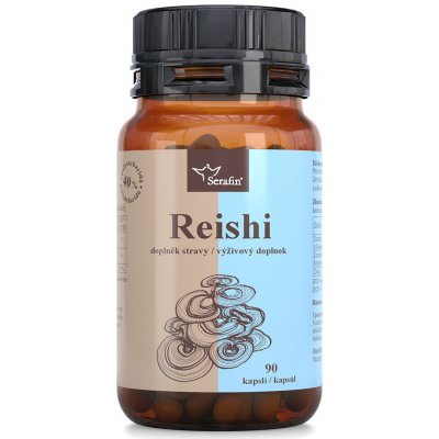 Serafin Reishi s jitrocelem a zinkem 40% polysacharidů 90 kapslí – Hledejceny.cz