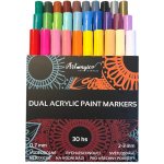 Artmagico akrylové fixy dual se dvěma hroty 30 barev – Zboží Dáma