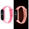 Řemínek k chytrému náramku Xiaomi Mi Band 5/6 svítící náhradní náramek Růžová MBSCZ-5SV05