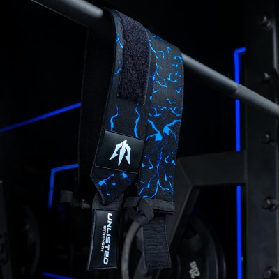 Unlisted Strength bandáže na zápěstí 4 mm Blue lightning Wrist Wraps černo/modré – Hledejceny.cz