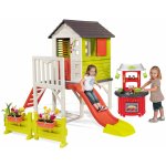 Smoby Set dětský domeček na pilířích Pilings House s 1,5 m skluzavkou s kuchyňkou a zahrádkou – Zbozi.Blesk.cz