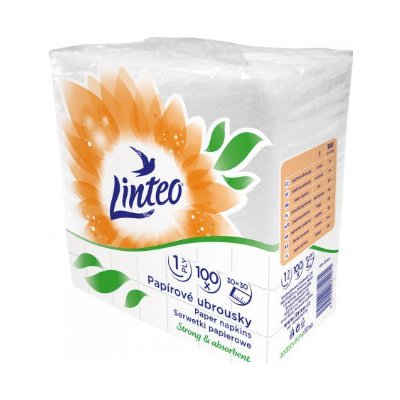 Linteo Papírové ubrousky bílé 1vrstvé 30x30cm – Hledejceny.cz