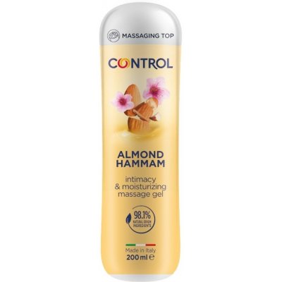 Control 2in1 Intimacy & Moisturizing Massage Gel Almond Hammam 200 ml – Zboží Mobilmania